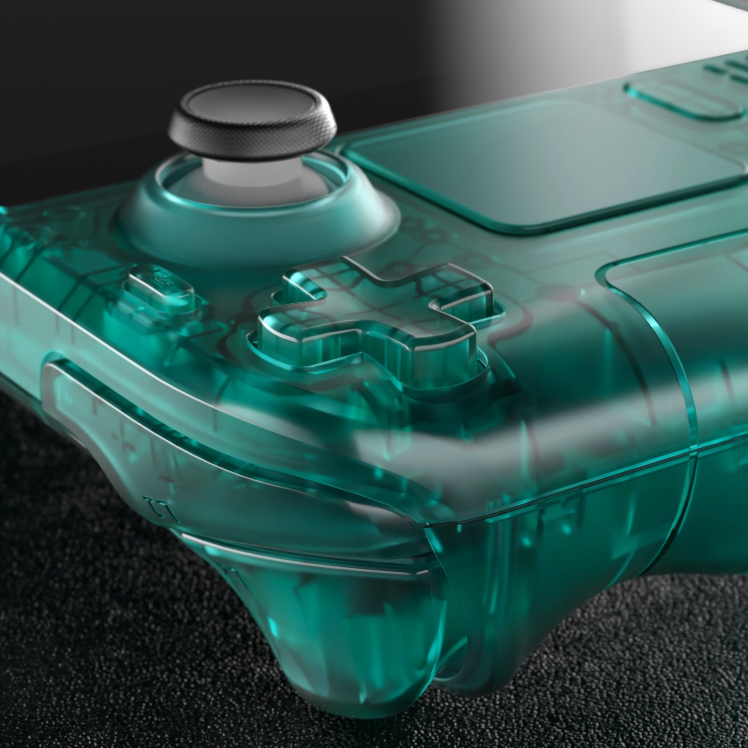 eXtremeRate Retail Clear Emerald Green Custom Full Set Shell with Buttons for Steam Deck Console