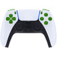 eXtremeRate Replacement Full Set Buttons Compatible with PS5 Controller BDM-030/040 - Clear Green eXtremeRate