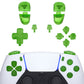 eXtremeRate Retail Replacement D-pad R1 L1 R2 L2 Triggers Share Options Face Buttons, Clear Green Full Set Buttons Compatible with ps5 Controller BDM-030 - JPF3003G3