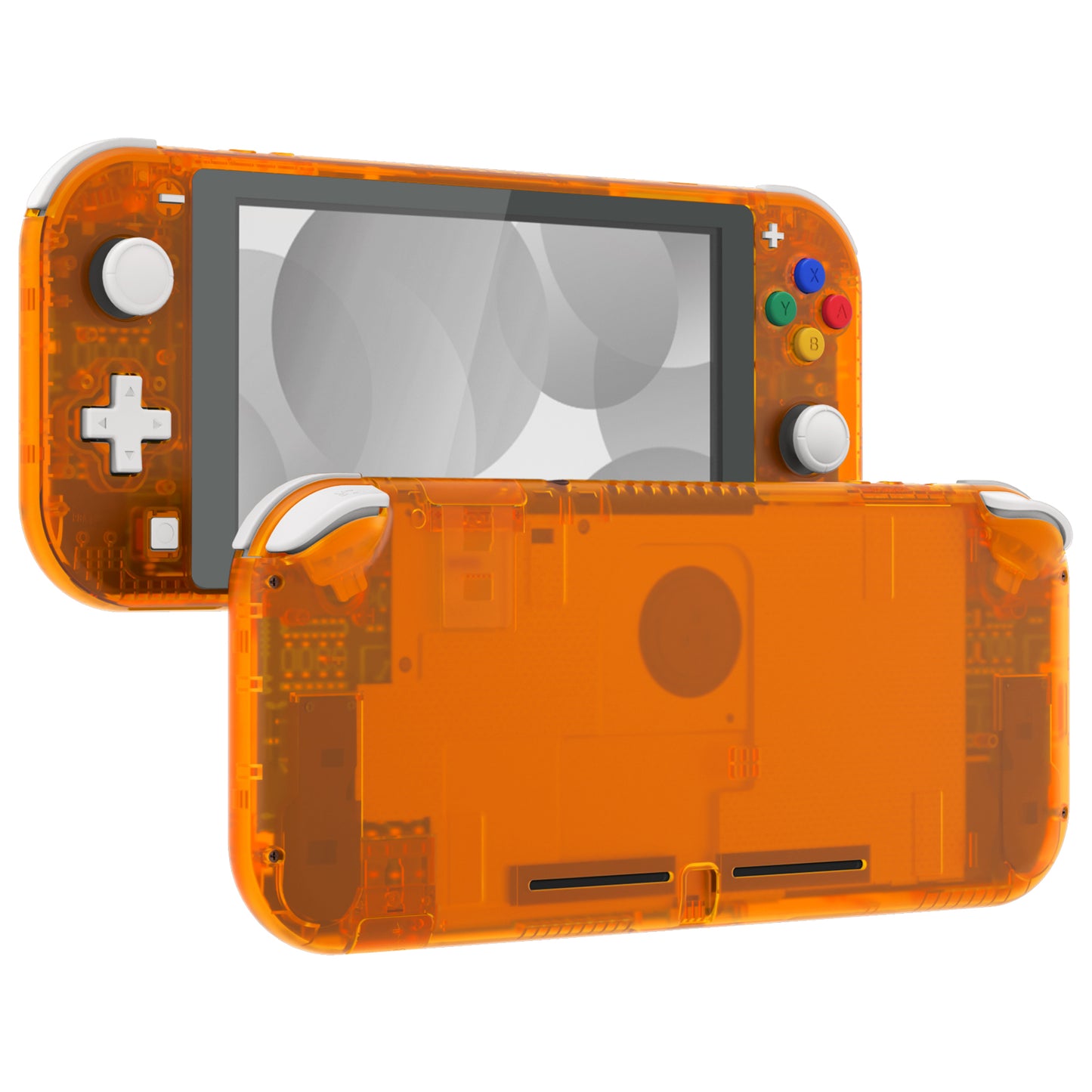 DIY Replacement Shell with Screen Protector for NS Switch Lite - Clear Orange eXtremeRate