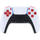 eXtremeRate Replacement Full Set Buttons Compatible with PS5 Controller BDM-030/040 - Clear Red eXtremeRate