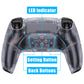 eXtremeRate Retail Clear Remappable RISE 4.0 Remap Kit for ps5 Controller BDM-030, Upgrade Board & Redesigned Back Shell & 4 Back Buttons for ps5 Controller - Controller NOT Included - YPFM5001G3