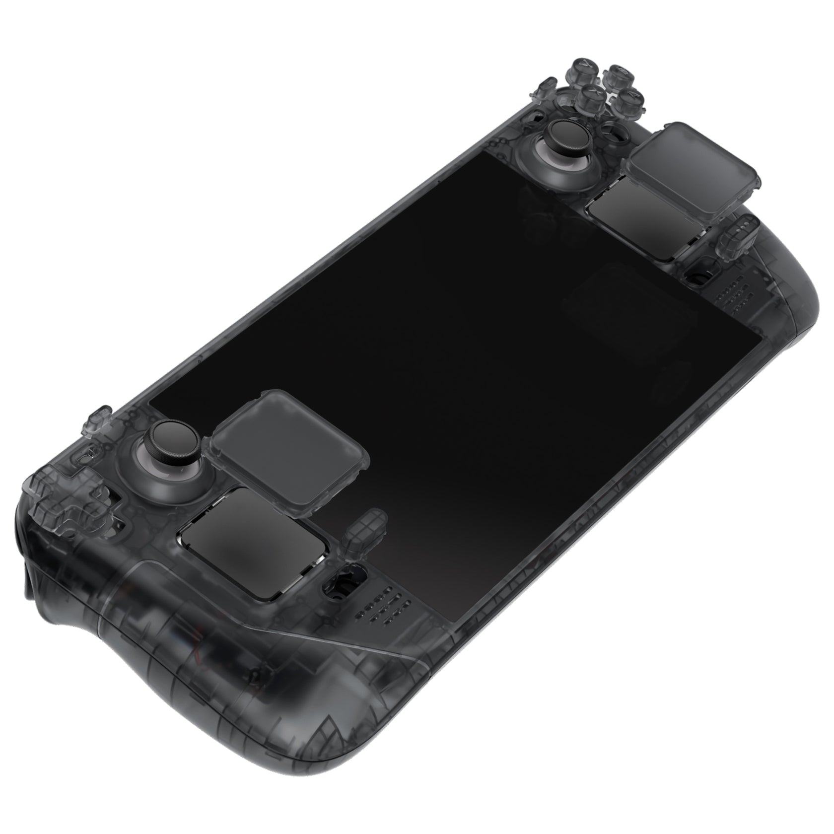 eXtremeRate Clear Slate Black Custom Faceplate Back Plate Shell for ...