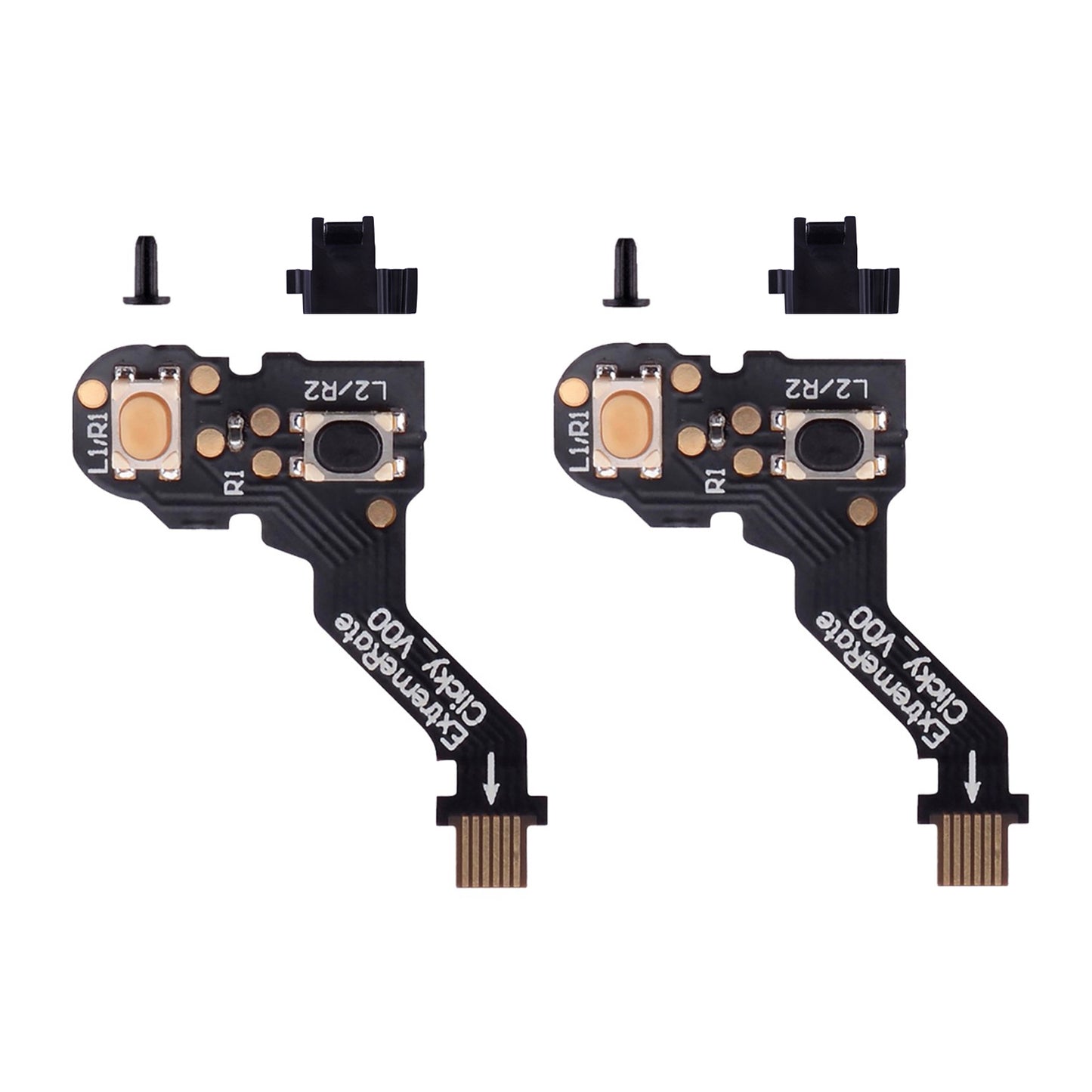 Clicky Hair Trigger Kit for ps5 Controller BDM-010 & BDM-020 Shoulder Buttons, Custom Flashshot Trigger Stop Flex Cable for ps5 Controller - Controller NOT Included - PFMD004 eXtremeRate