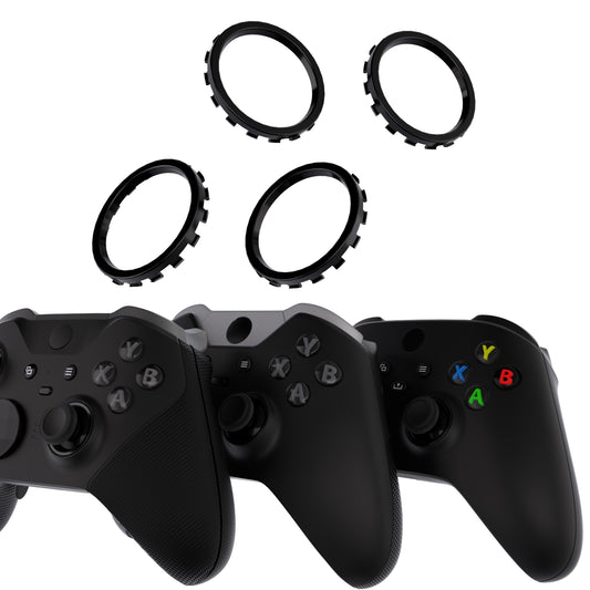 eXtremeRate Custom Accent Rings for eXtremeRate ASR Version Shell, Compatible with Xbox Series X/S Controller & Xbox One Elite (Model 1698) & Elite Series 2 (Model 1797 and Core Model 1797) Controller - Black eXtremeRate