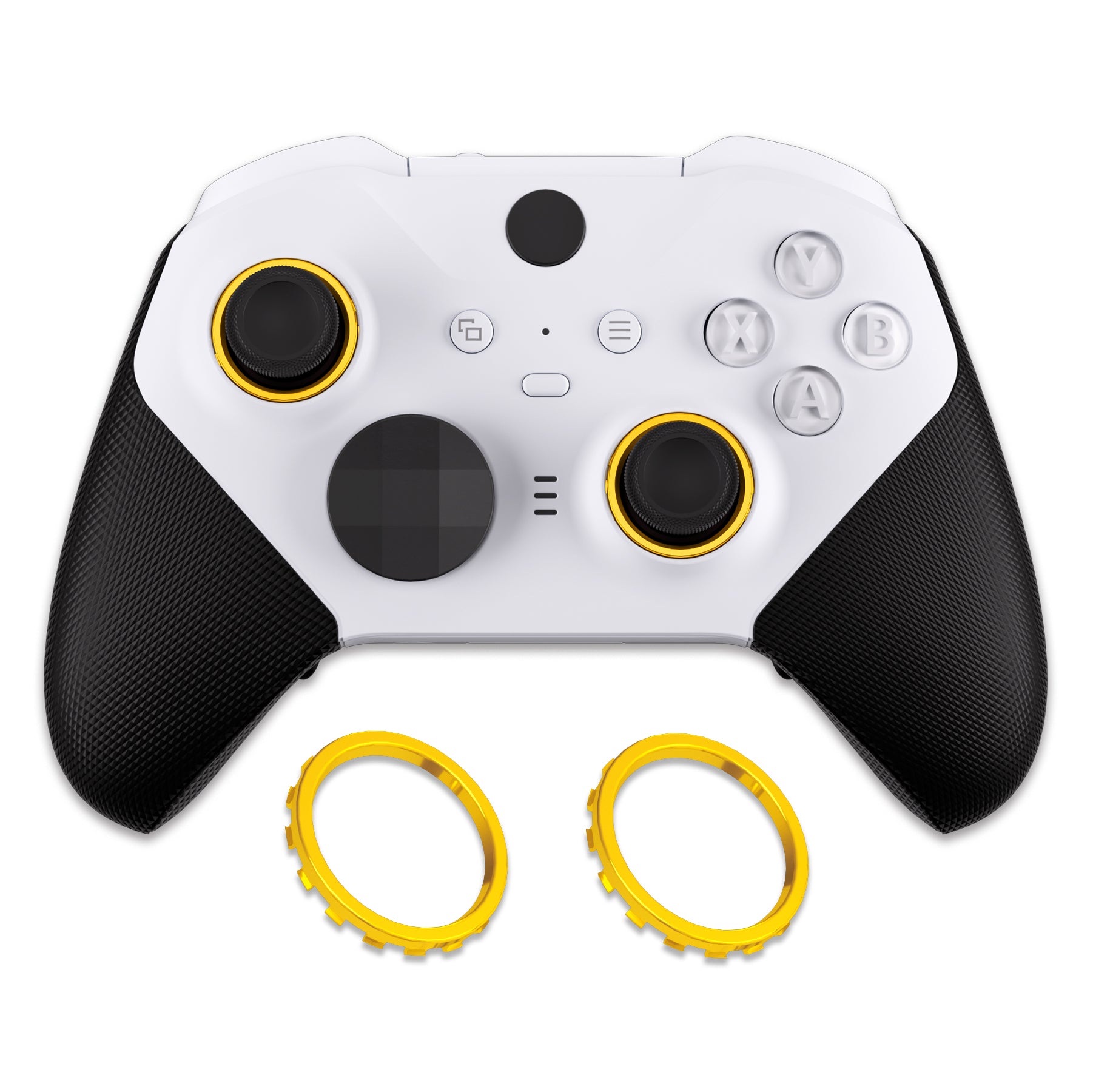 eXtremeRate Custom Accent Rings for eXtremeRate ASR Version Shell, Compatible with Xbox Series X/S Controller & Xbox One Elite (Model 1698) & Elite Series 2 (Model 1797 and Core Model 1797) Controller - Chrome Gold eXtremeRate