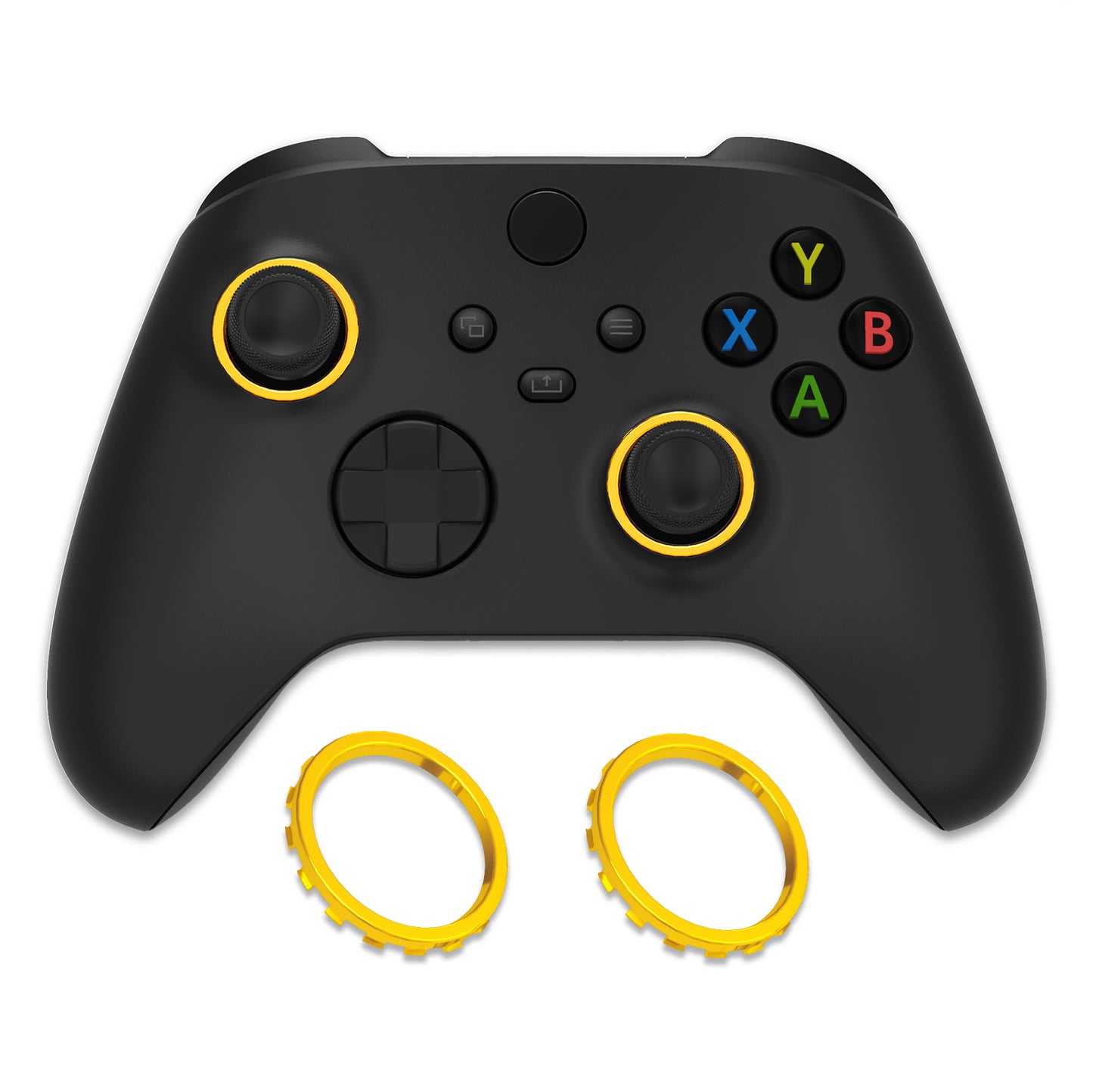 eXtremeRate Custom Accent Rings for eXtremeRate ASR Version Shell, Compatible with Xbox Series X/S Controller & Xbox One Elite (Model 1698) & Elite Series 2 (Model 1797 and Core Model 1797) Controller - Chrome Gold eXtremeRate