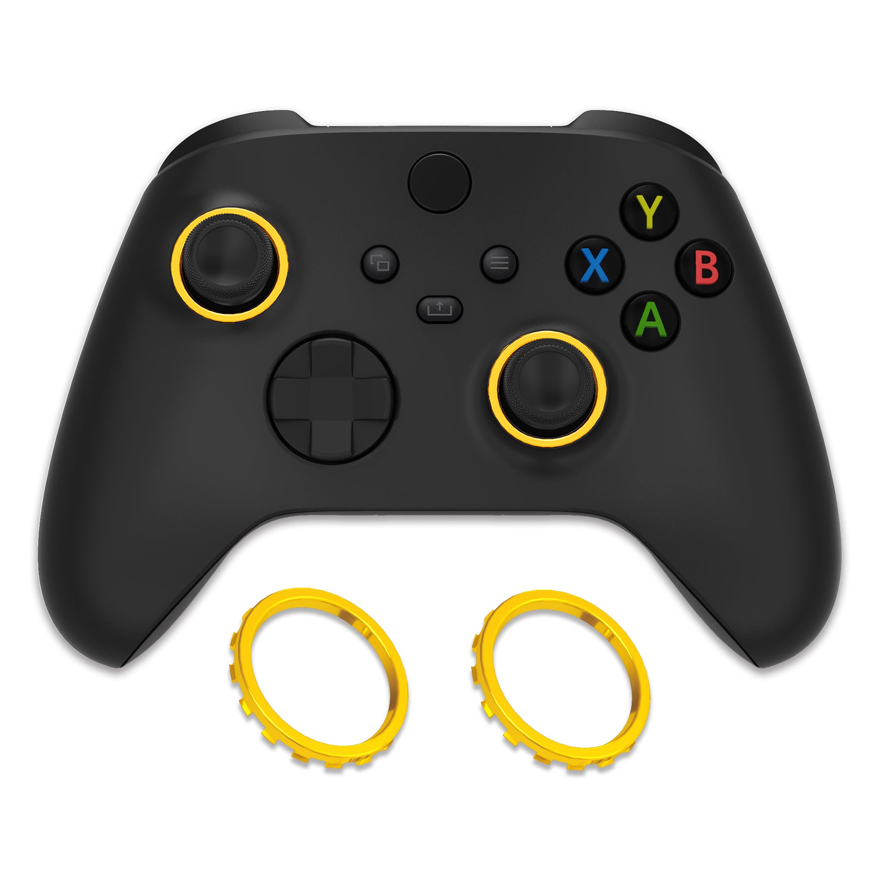 eXtremeRate Custom Accent Rings for eXtremeRate ASR Version Shell, Compatible with Xbox Series X/S Controller & Xbox One Elite (Model 1698) & Elite Series 2 (Model 1797 and Core Model 1797) Controller - Chrome Gold eXtremeRate