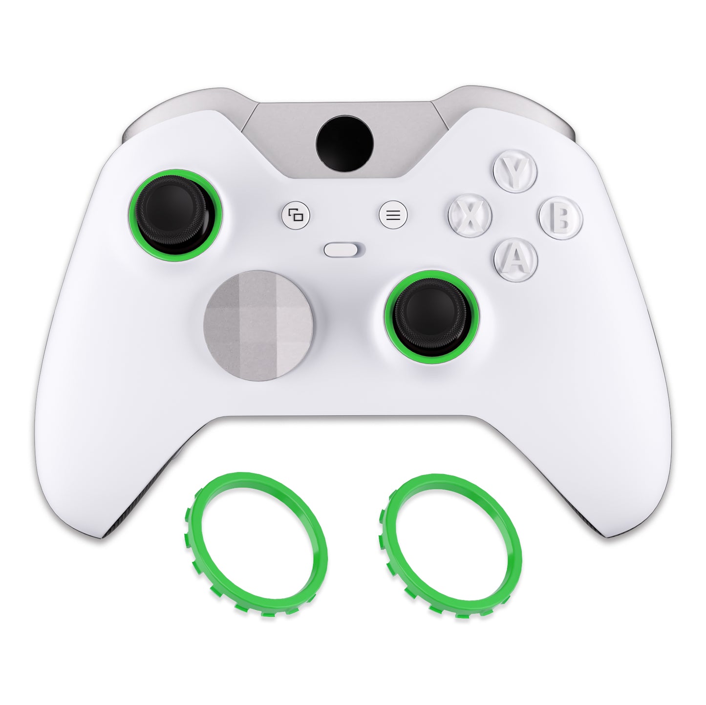 eXtremeRate Custom Accent Rings for eXtremeRate ASR Version Shell, Compatible with Xbox Series X/S Controller & Xbox One Elite (Model 1698) & Elite Series 2 (Model 1797 and Core Model 1797) Controller - Green eXtremeRate