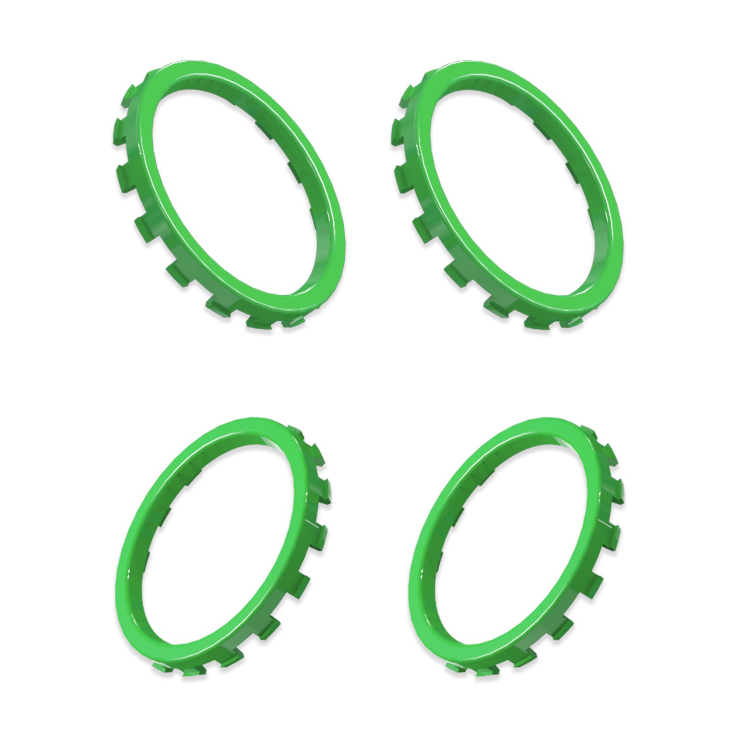 eXtremeRate Custom Accent Rings for eXtremeRate ASR Version Shell, Compatible with Xbox Series X/S Controller & Xbox One Elite (Model 1698) & Elite Series 2 (Model 1797 and Core Model 1797) Controller - Green eXtremeRate
