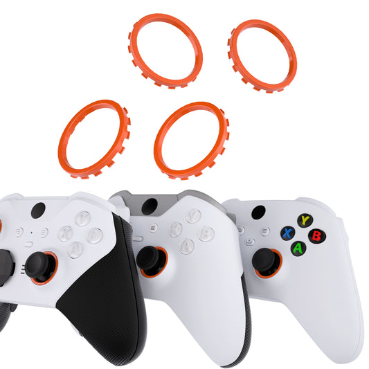 eXtremeRate Custom Accent Rings for eXtremeRate ASR Version Shell, Compatible with Xbox Series X/S Controller & Xbox One Elite (Model 1698) & Elite Series 2 (Model 1797 and Core Model 1797) Controller - Orange eXtremeRate