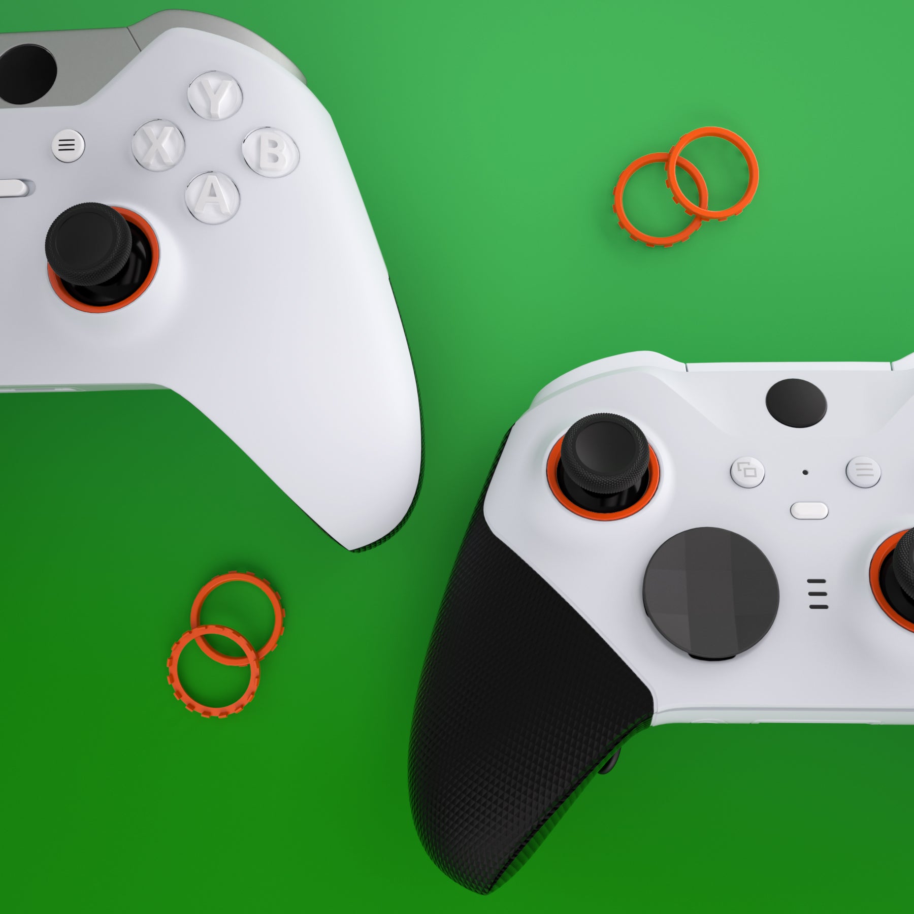 eXtremeRate Custom Accent Rings for eXtremeRate ASR Version Shell, Compatible with Xbox Series X/S Controller & Xbox One Elite (Model 1698) & Elite Series 2 (Model 1797 and Core Model 1797) Controller - Orange eXtremeRate