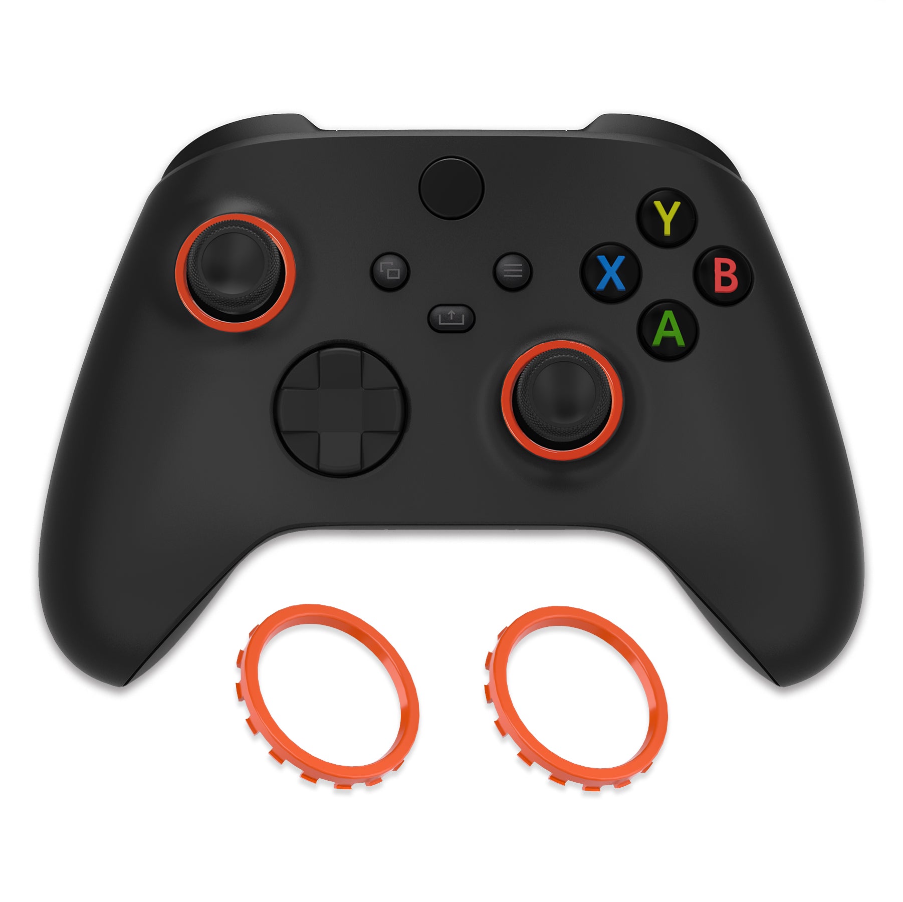 eXtremeRate Custom Accent Rings for eXtremeRate ASR Version Shell, Compatible with Xbox Series X/S Controller & Xbox One Elite (Model 1698) & Elite Series 2 (Model 1797 and Core Model 1797) Controller - Orange eXtremeRate