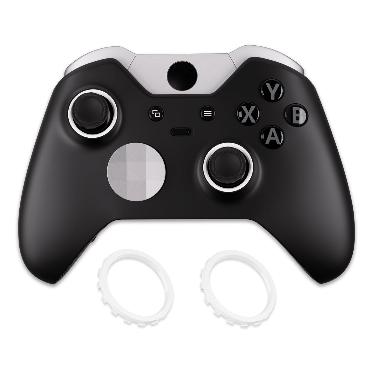 eXtremeRate Custom Accent Rings for eXtremeRate ASR Version Shell, Compatible with Xbox Series X/S Controller & Xbox One Elite (Model 1698) & Elite Series 2 (Model 1797 and Core Model 1797) Controller - White eXtremeRate
