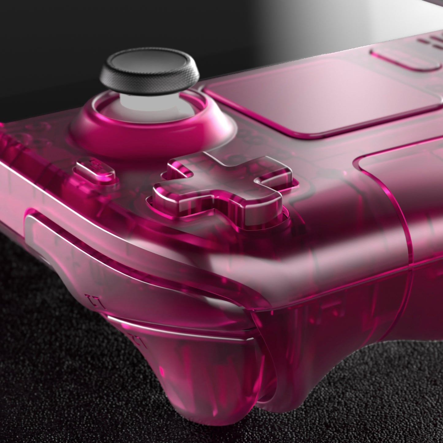 Custom Full Set Shell with Buttons for Steam Deck Console - Clear Candy Pink eXtremeRate