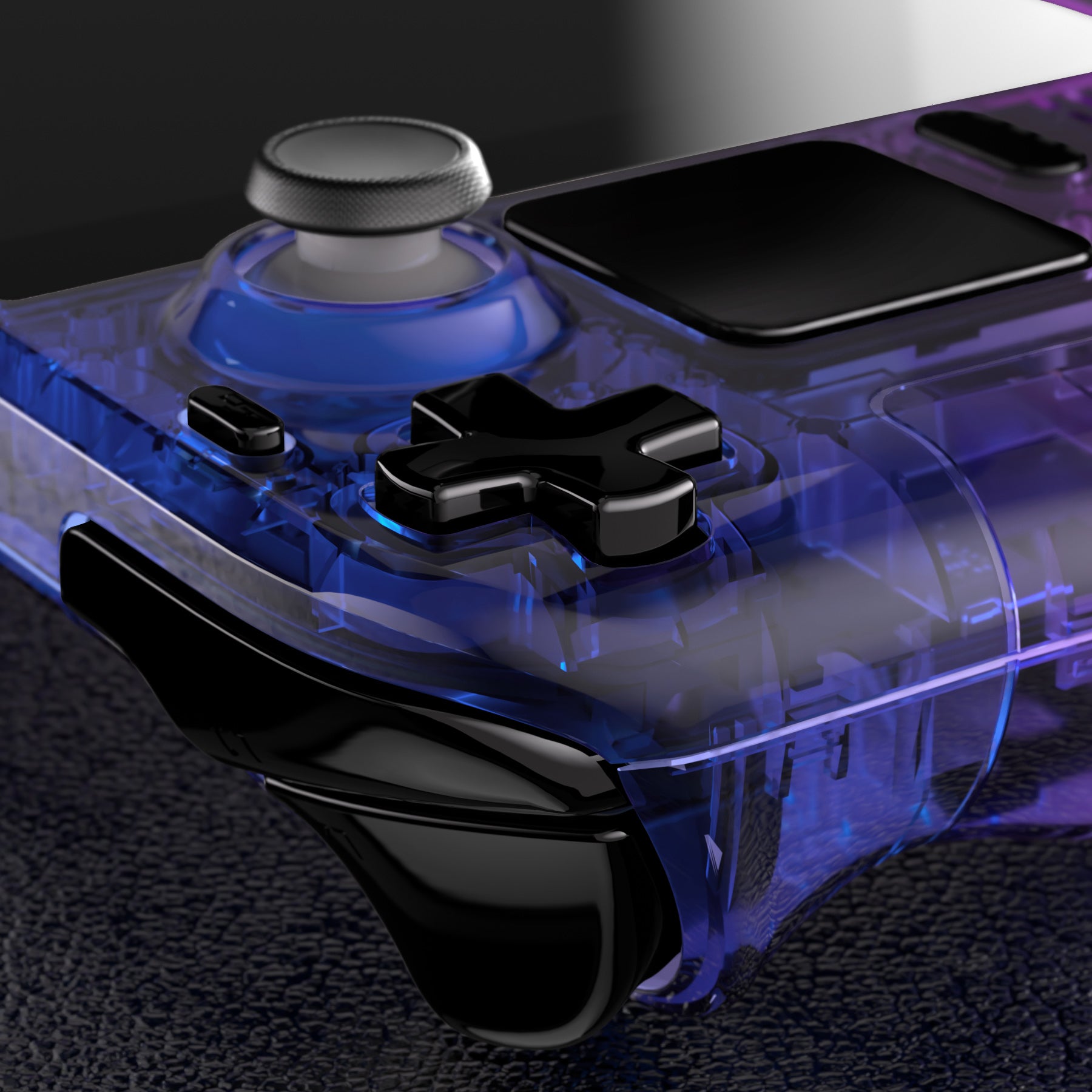 Custom Full Set Shell with Buttons for Steam Deck Console - Gradient Translucent Bluebell eXtremeRate