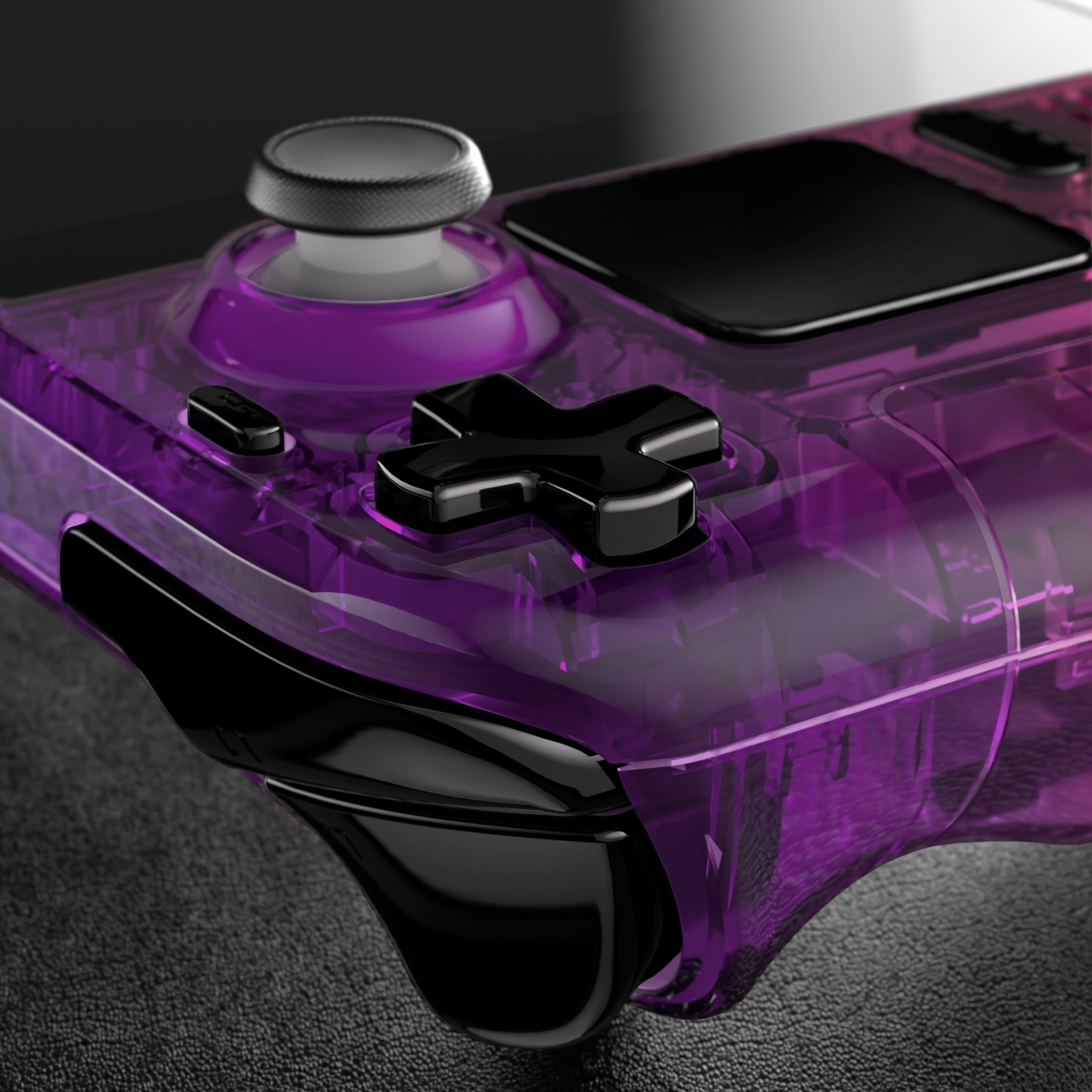 Custom Full Set Shell with Buttons for Steam Deck Console - Gradient Translucent Purple Rose Red eXtremeRate