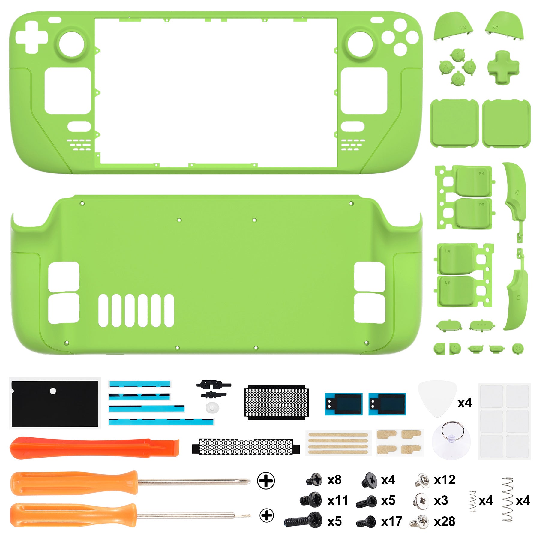 eXtremeRate Green Custom Faceplate Back Plate Shell for Steam Deck,  Handheld Console Replacement Housing Case, DIY Full Set Shell with Buttons  for Steam Deck Console - Console NOT Included – eXtremeRate Retail