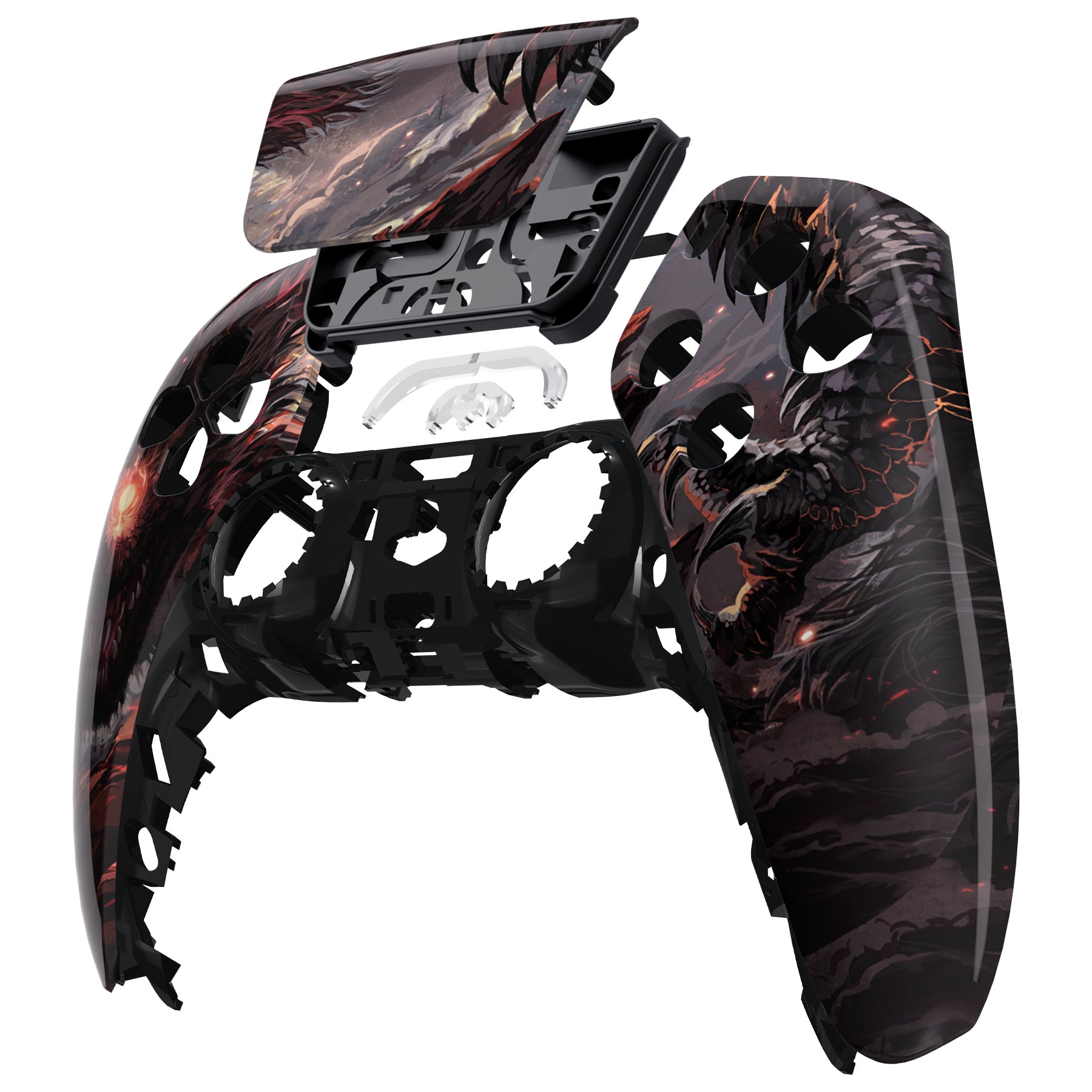 eXtremeRate Retail Cyclops Dragon Touchpad Front Housing Shell Compatible with ps5 Controller BDM-010 BDM-020 BDM-030, DIY Replacement Shell Custom Touch Pad Cover Compatible with ps5 Controller - ZPFT1087G3