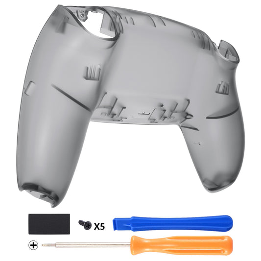 eXtremeRate Replacement Back Housing Bottom Shell Compatible with PS5 Controller - Clear Black eXtremeRate