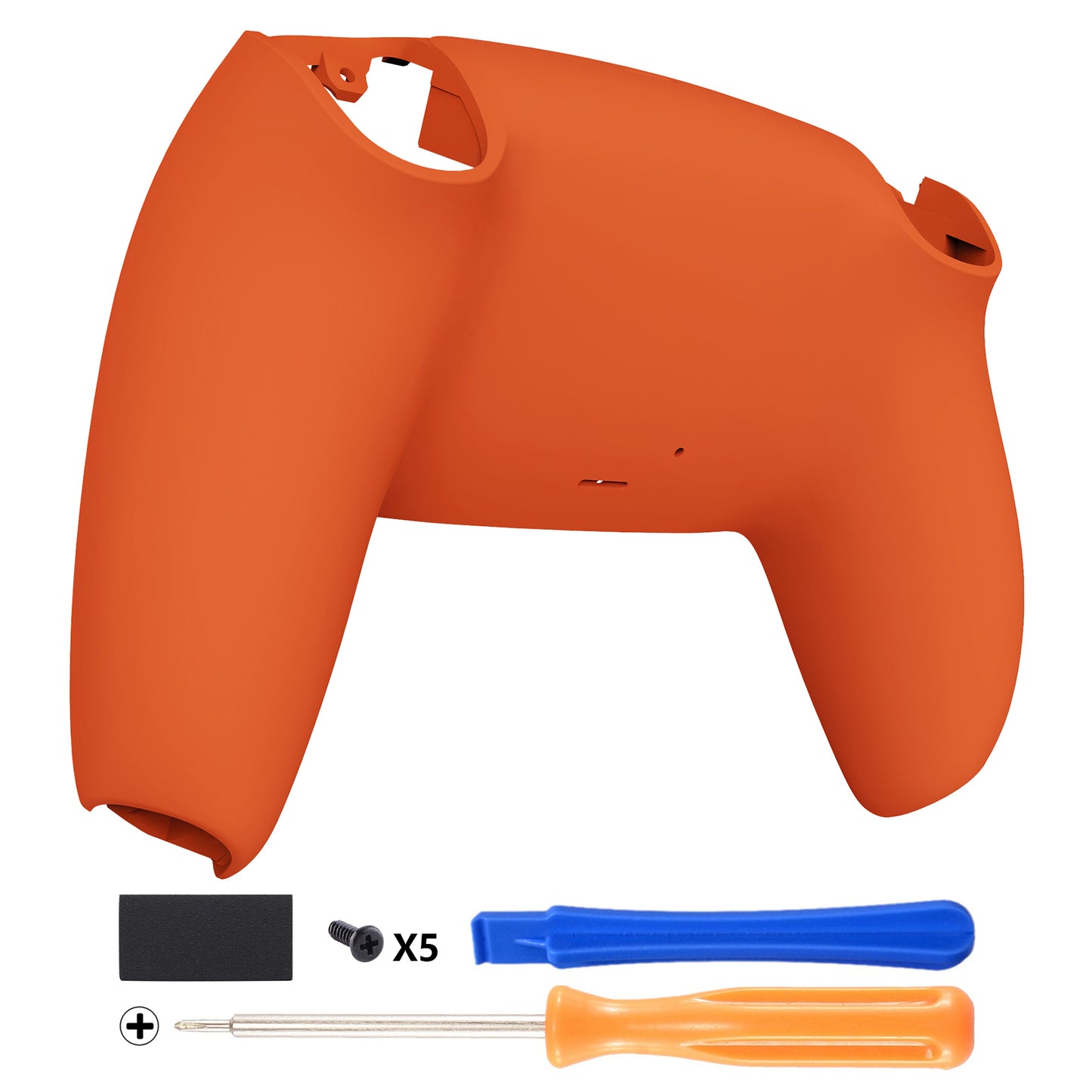 eXtremeRate Replacement Back Housing Bottom Shell Compatible with PS5 Controller - Orange eXtremeRate