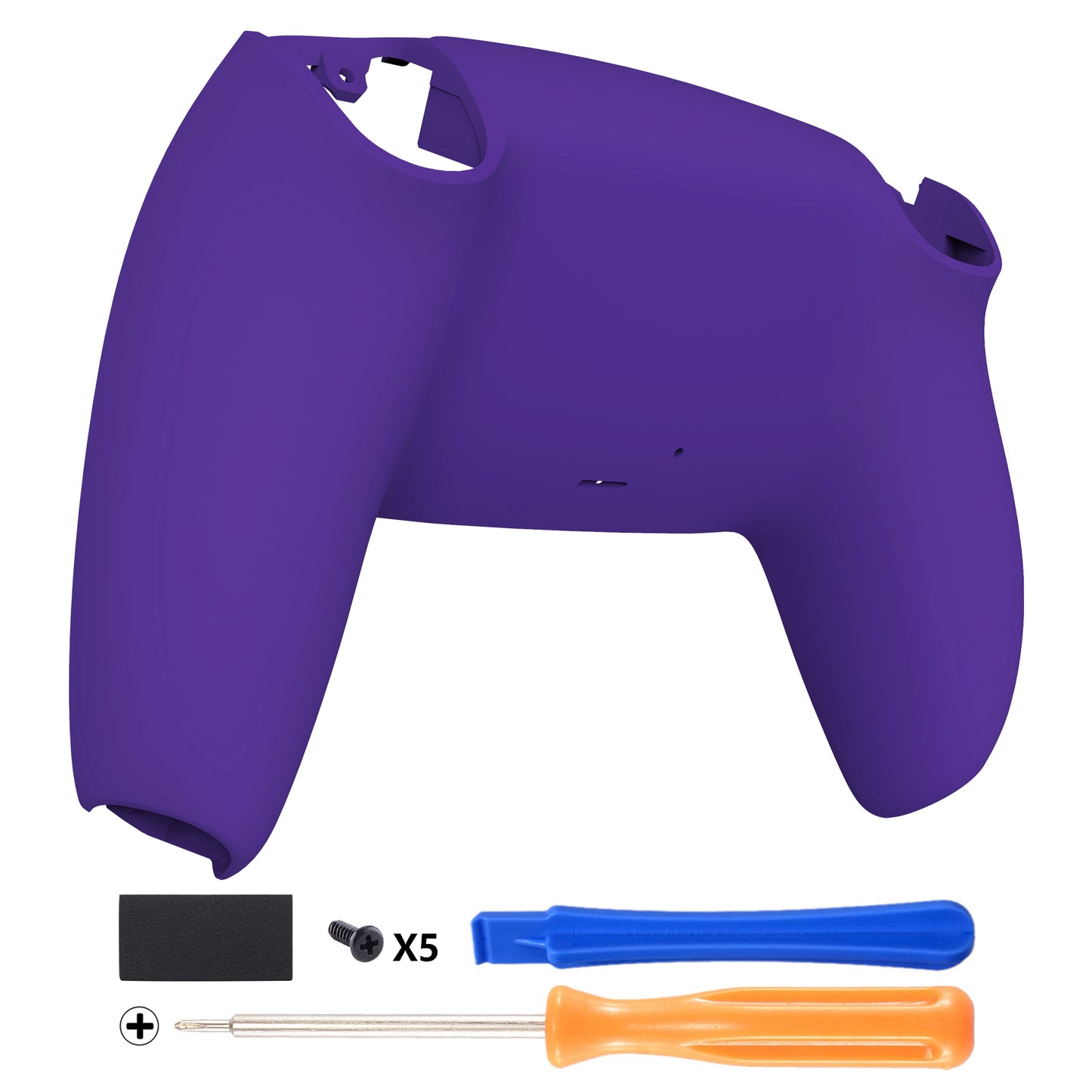 eXtremeRate Replacement Back Housing Bottom Shell Compatible with PS5 Controller - Purple eXtremeRate