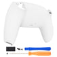eXtremeRate Replacement Back Housing Bottom Shell Compatible with PS5 Controller - White eXtremeRate