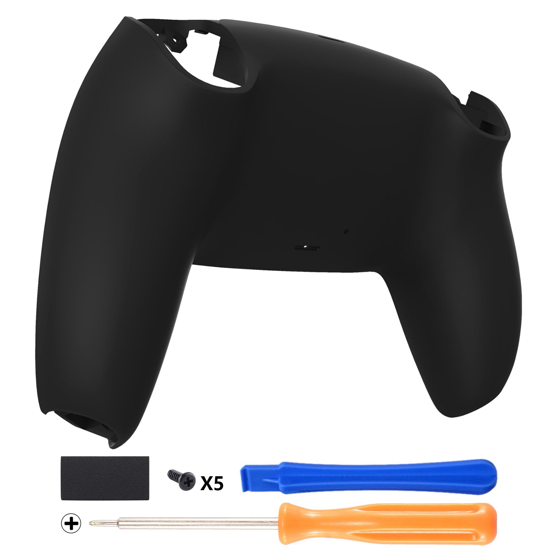eXtremeRate Replacement Back Housing Bottom Shell Compatible with PS5 Controller - Black eXtremeRate
