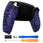 eXtremeRate Replacement Back Housing Bottom Shell Compatible with PS5 Controller - Textured Purple eXtremeRate