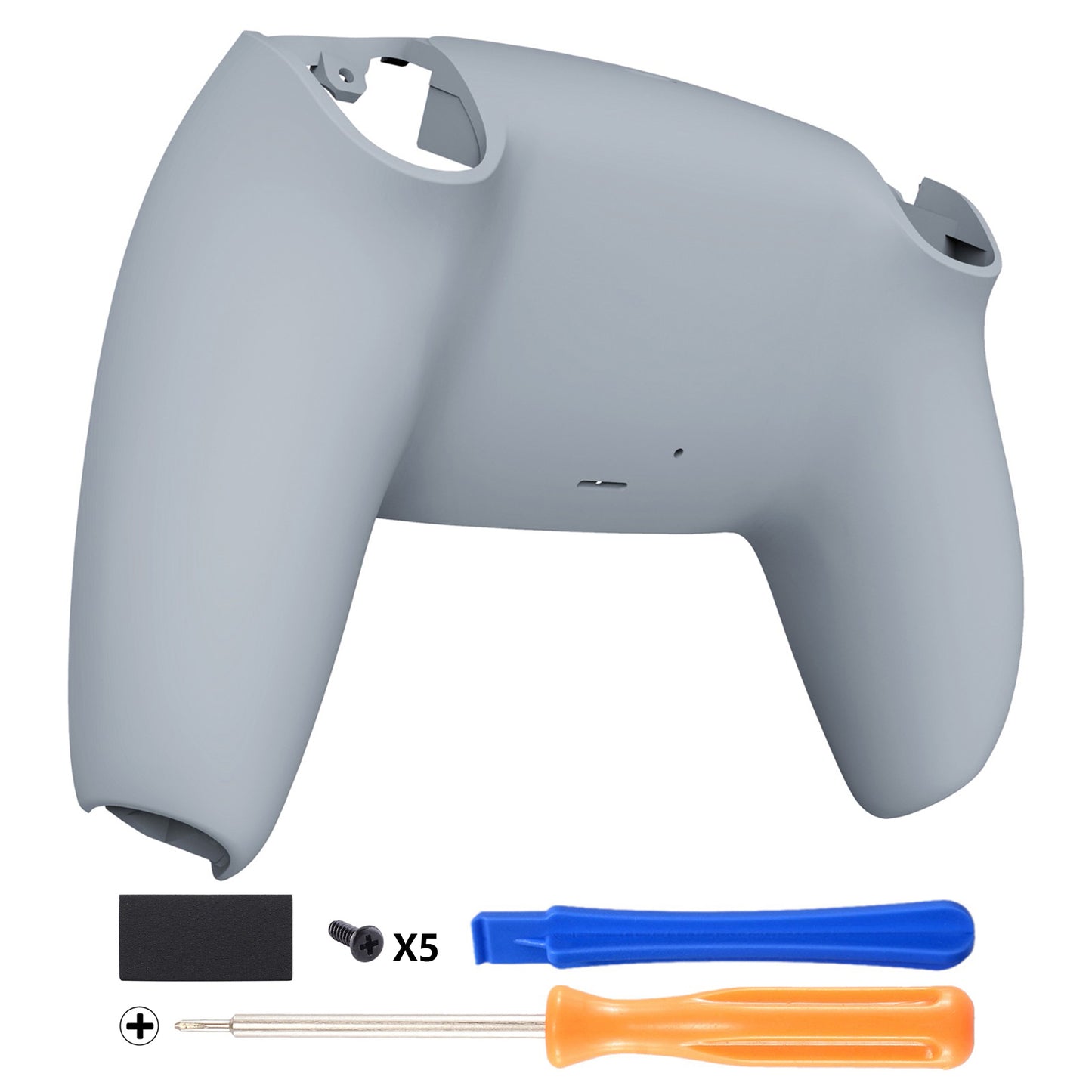 eXtremeRate Replacement Back Housing Bottom Shell Compatible with PS5 Controller - New Hope Gray eXtremeRate