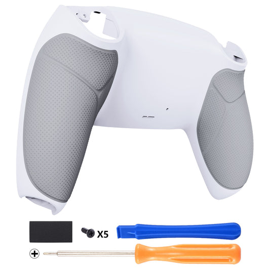 eXtremeRate Performance Grip Replacement Back Housing Bottom Shell Compatible with PS5 Controller - Rubberized White eXtremeRate