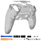 eXtremeRate Replacement Back Housing Bottom Shell Compatible with PS5 Edge Controller - Clear Black