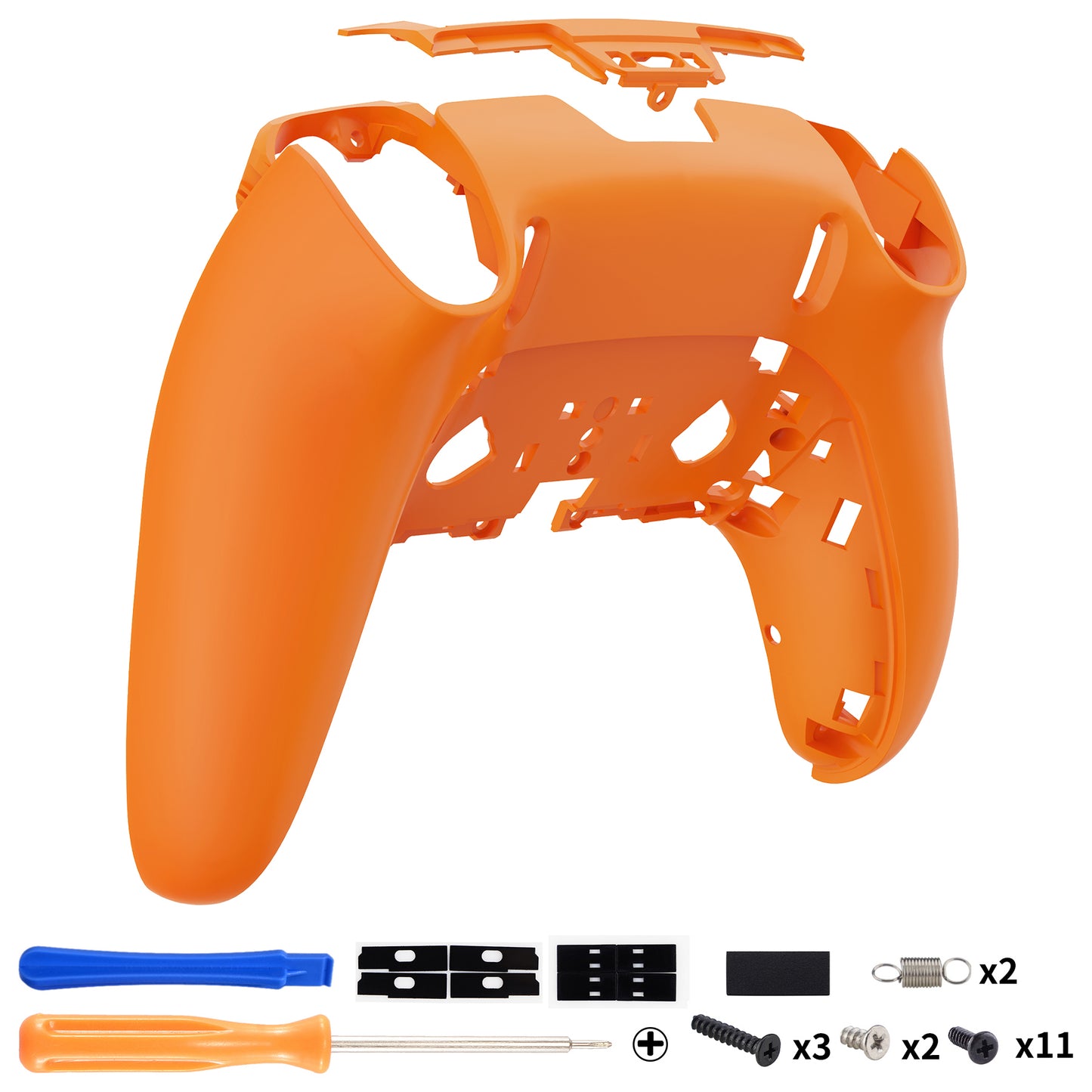 eXtremeRate Replacement Back Housing Bottom Shell Compatible with PS5 Edge Controller - Orange