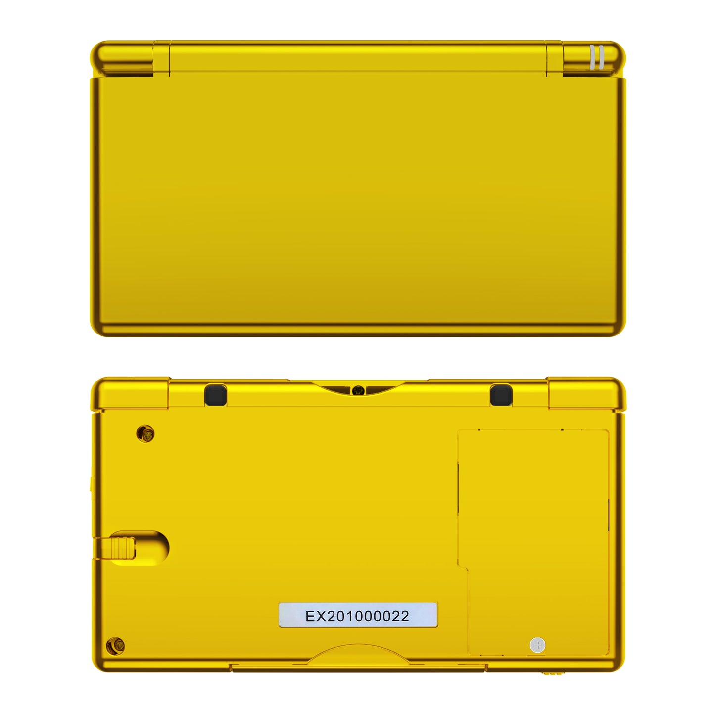 eXtremeRate Replacement Full Housing Shell & Buttons with Screen Lens for Nintendo DS Lite NDSL - Chrome Gold