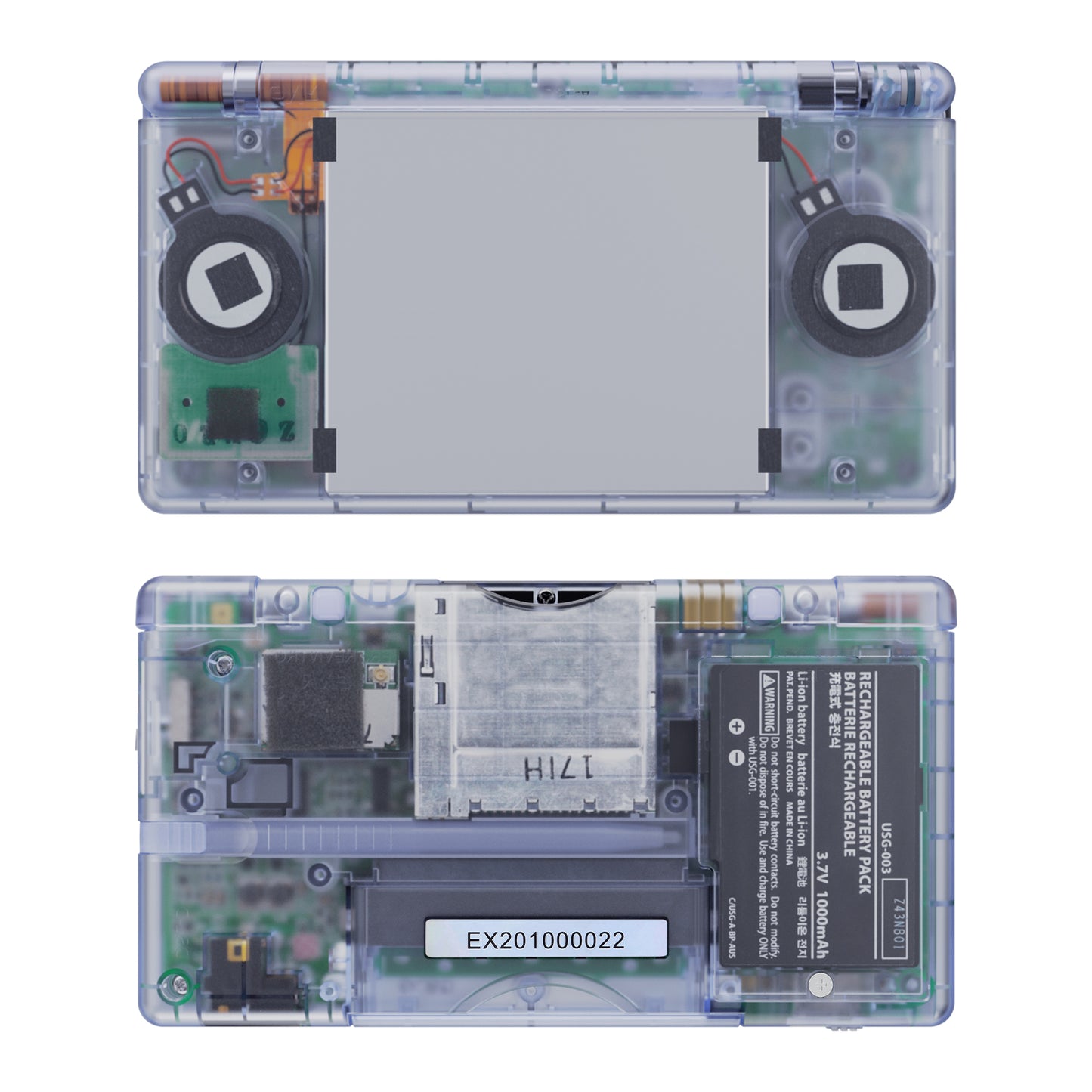 eXtremeRate Replacement Full Housing Shell & Buttons with Screen Lens for Nintendo DS Lite NDSL - Glacier Blue