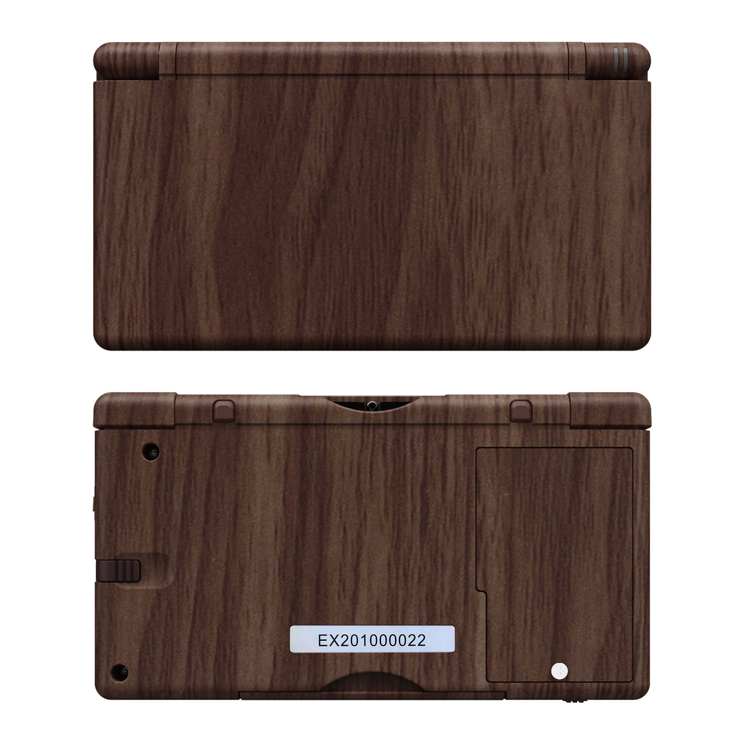 eXtremeRate Replacement Full Housing Shell & Buttons with Screen Lens for Nintendo DS Lite NDSL - Wood Grain