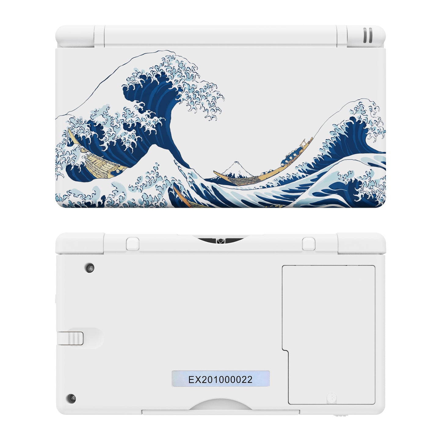 eXtremeRate Replacement Full Housing Shell & Buttons with Screen Lens for Nintendo DS Lite NDSL - The Great Wave