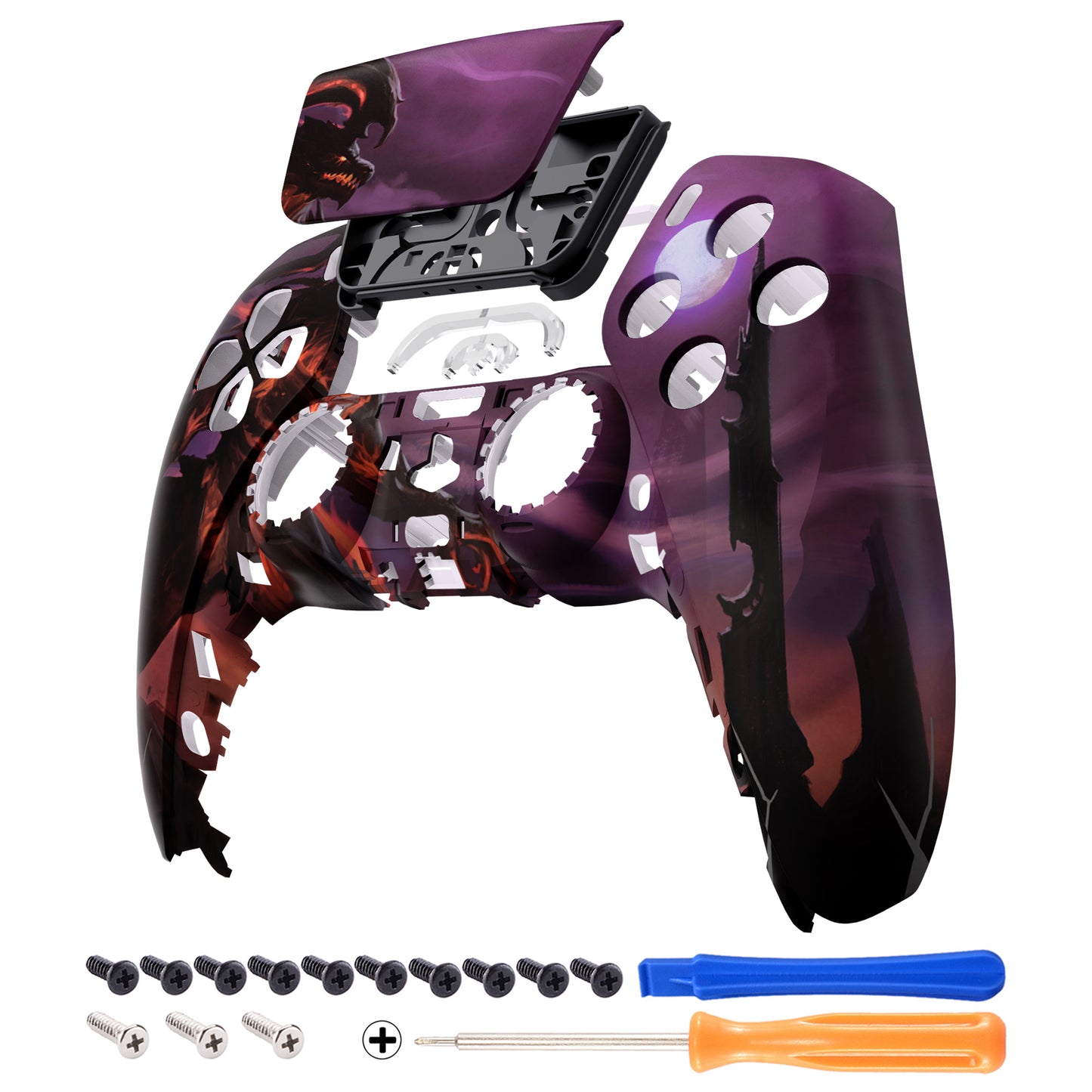 eXtremeRate Dragon King Touchpad Replacement Shell eXtremeRate Controller Retail Touch – ps5 Pad Shell DIY Compatible ps5 with with Compatible Front BDM-010/020/030/040, Housing Controller Cover Custom