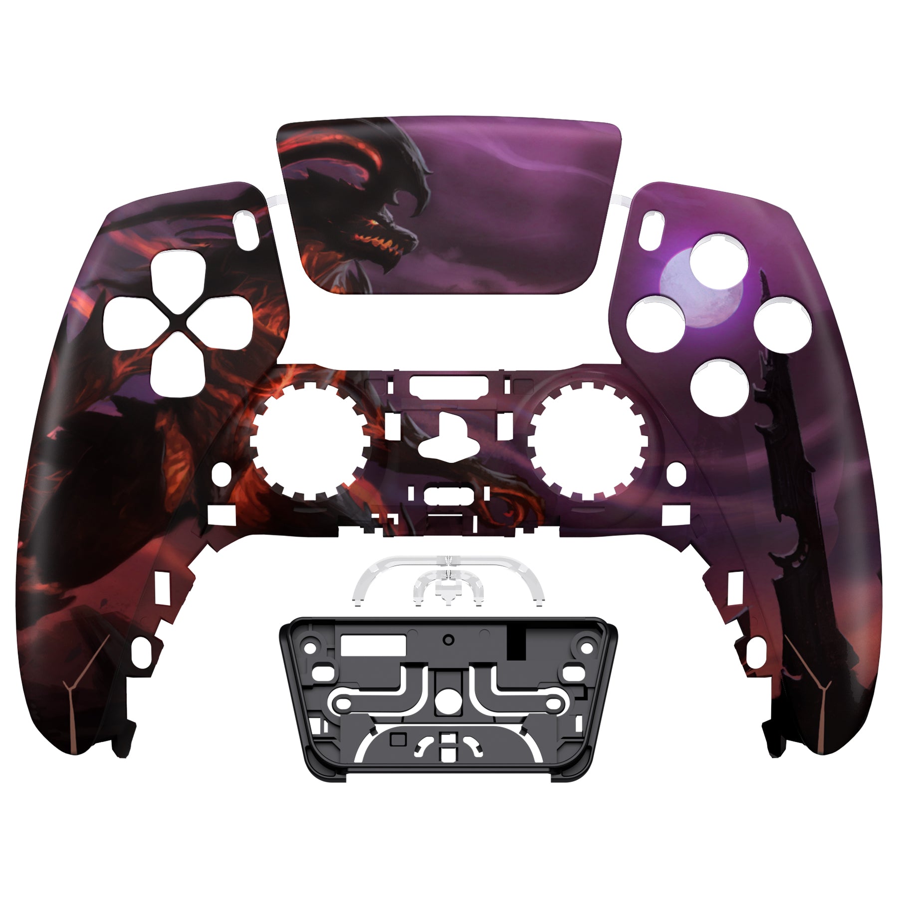 eXtremeRate Retail Dragon King Front Housing Shell Compatible with ps5 Controller BDM-010 BDM-020 BDM-030, DIY Replacement Shell Custom Touch Pad Cover Compatible with ps5 Controller - ZPFR006G3