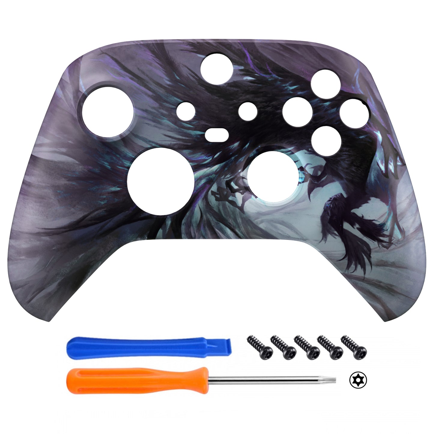 Dragon Whisper Replacement Part Faceplate, Soft Touch Grip Housing Shell Case for Xbox Series S & Xbox Series X Controller Accessories - Controller NOT Included - FX3R008 eXtremeRate