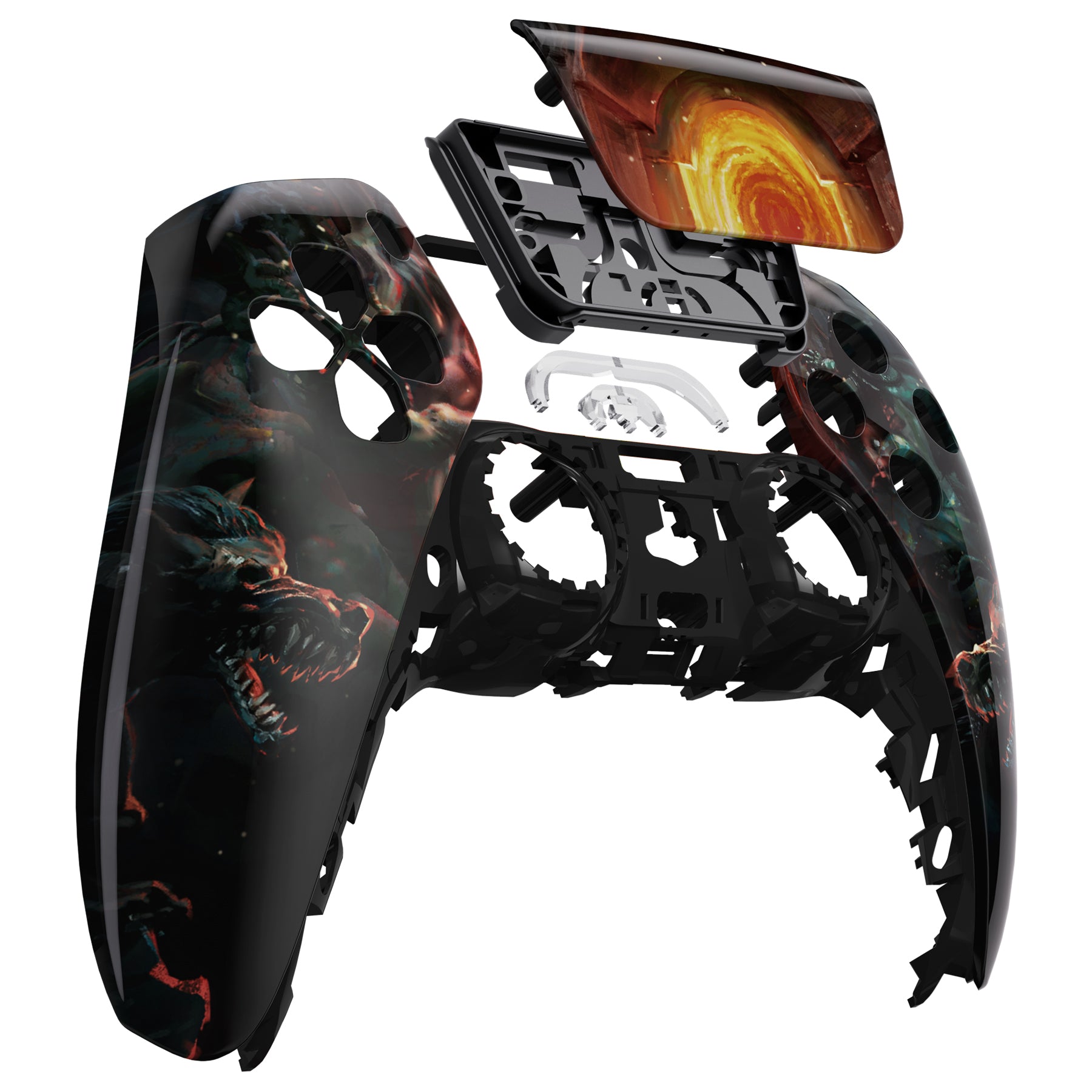 eXtremeRate Replacement Front Housing Shell with Touchpad Compatible with  PS5 Controller BDM-010/020/030/040 - Entrance of Hell