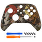 eXtremeRate Retail Tiger & Crane Replacement Part Faceplate, Soft Touch Grip Housing Shell Case for Xbox Series S & Xbox Series X Controller Accessories - Controller NOT Included - FX3T180