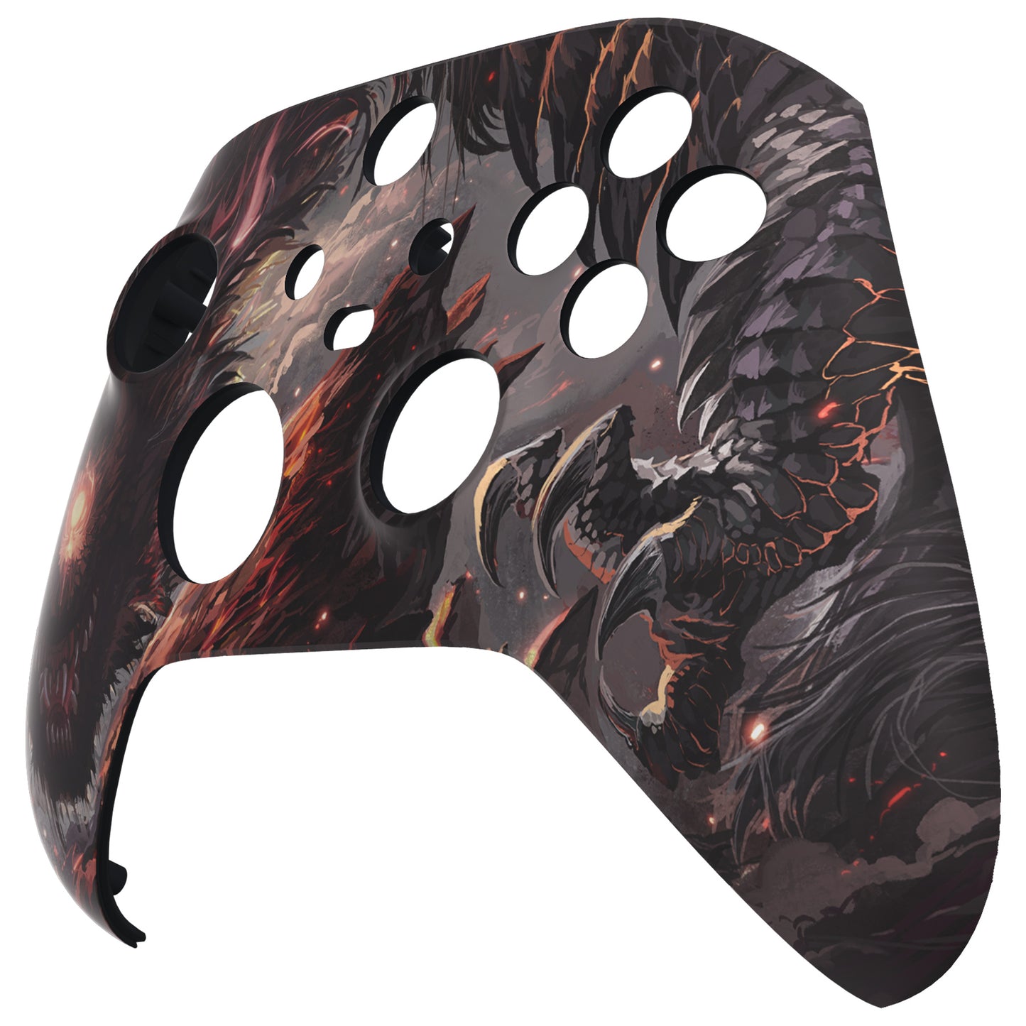 eXtremeRate Retail Cyclops Dragon Replacement Part Faceplate, Soft Touch Grip Housing Shell Case for Xbox Series S & Xbox Series X Controller Accessories - Controller NOT Included - FX3T183