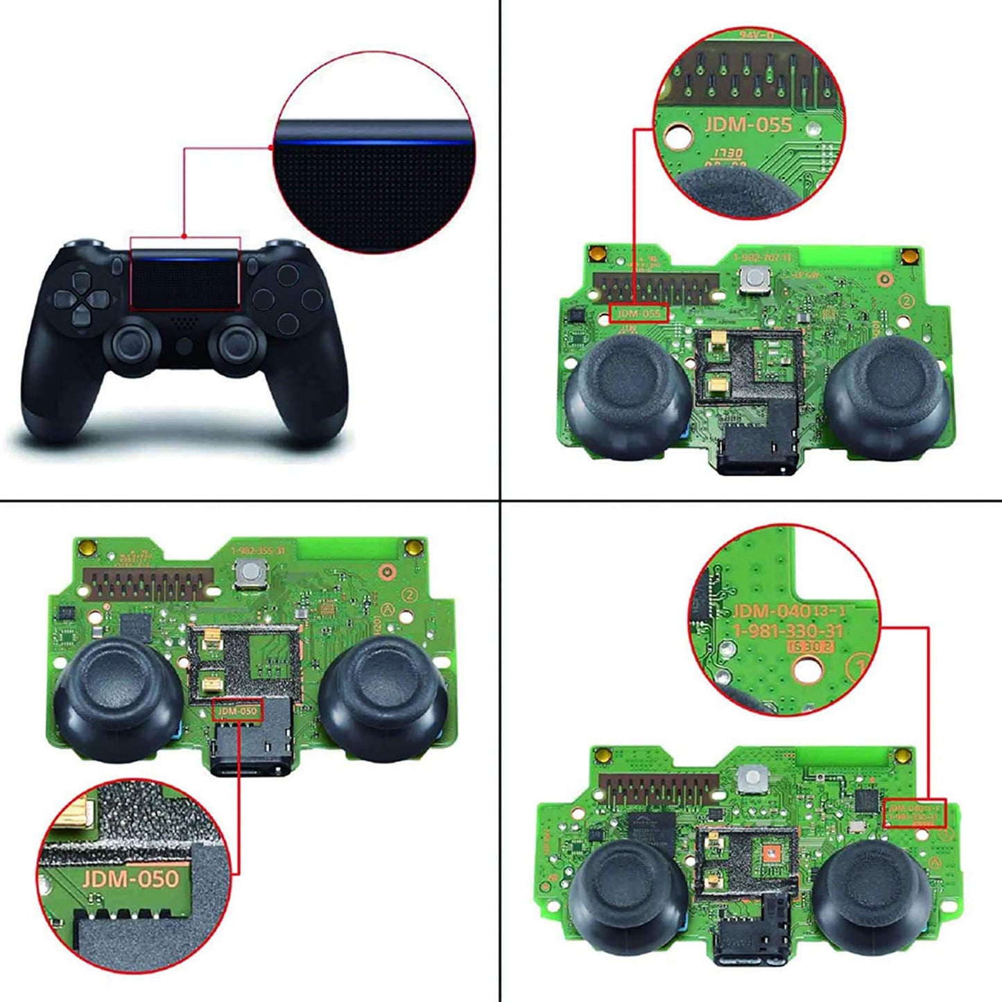 eXtremeRate Retail Scary Party DECADE Tournament Controller (DTC) Upgrade Kit for ps4 Controller JDM-040/050/055, Upgrade Board & Ergonomic Shell & Back Buttons & Trigger Stops - Controller NOT Included - P4MG009