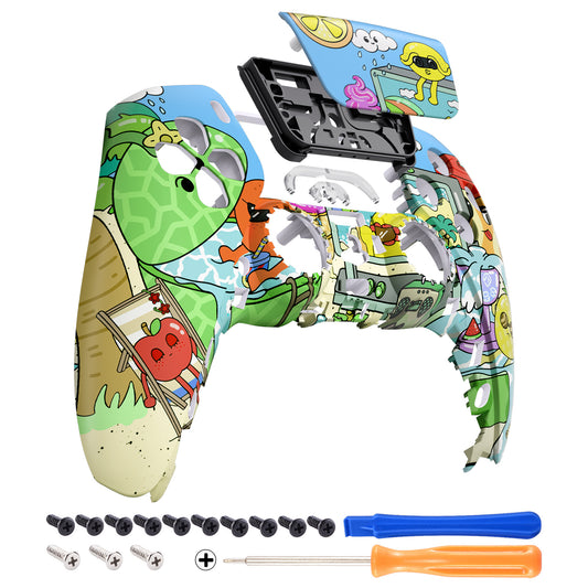 Replacement Front Housing Shell Compatible with PS5 Controller BDM-010 BDM-020 BDM-030 - Fruity Party eXtremeRate