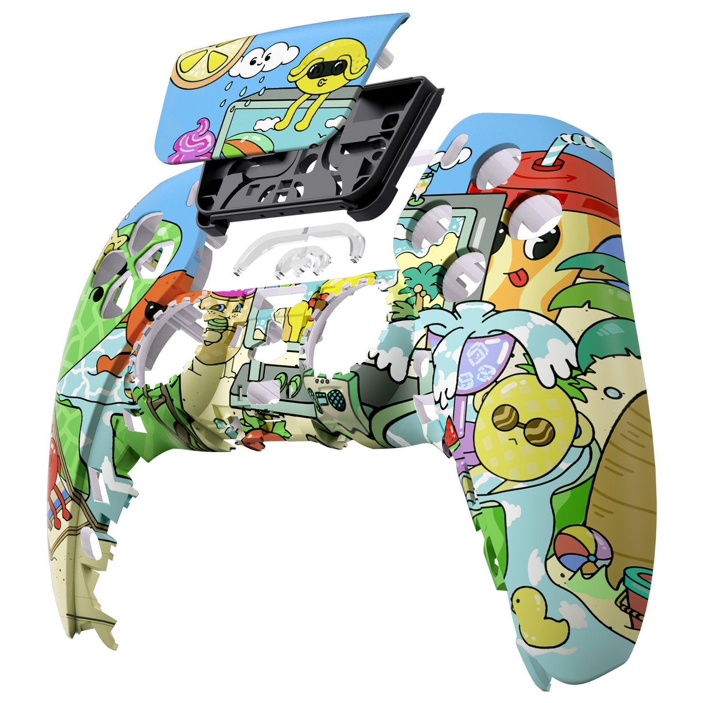 Replacement Front Housing Shell Compatible with PS5 Controller BDM-010 BDM-020 BDM-030 - Fruity Party eXtremeRate