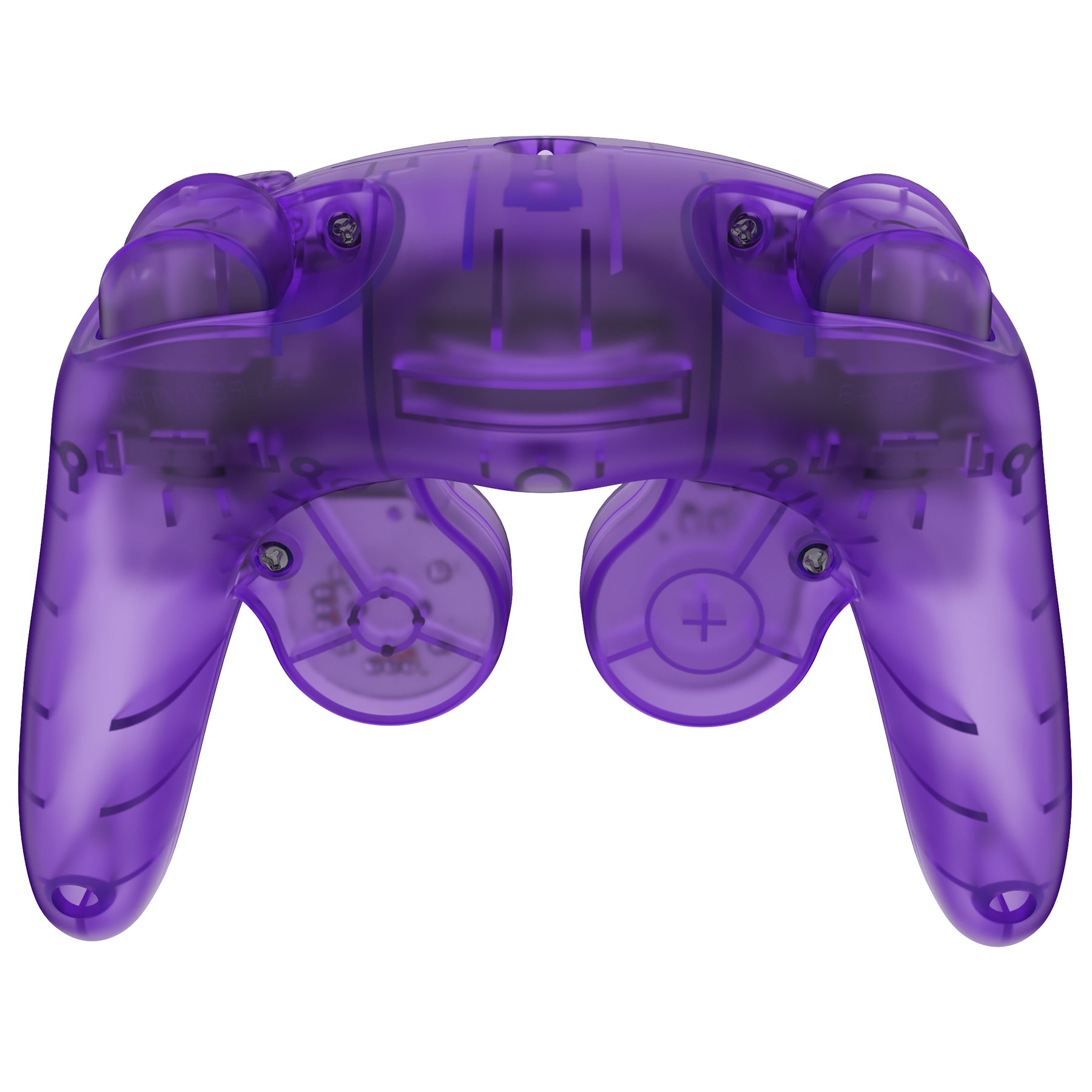 eXtremeRate Clear Atomic Purple Faceplate Backplate for Nintendo 