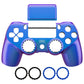 eXtremeRate Ghost Redesigned Front Housing Shell with Touch Pad Compatible with PS4 Slim Pro Controller JDM-040/050/055 - Chameleon Purple Blue