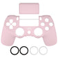 eXtremeRate Ghost Redesigned Front Housing Shell with Touch Pad Compatible with PS4 Slim Pro Controller JDM-040/050/055 - Cherry Blossoms Pink