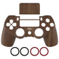 eXtremeRate Ghost Redesigned Front Housing Shell with Touch Pad Compatible with PS4 Slim Pro Controller JDM-040/050/055 - Wood Grain